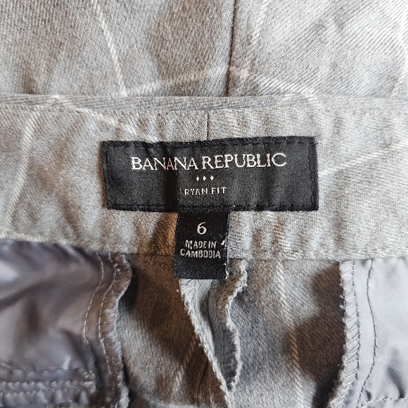 BANANA REPUBLIC plaid dress pants women’s size 6 - Picture 2 of 3